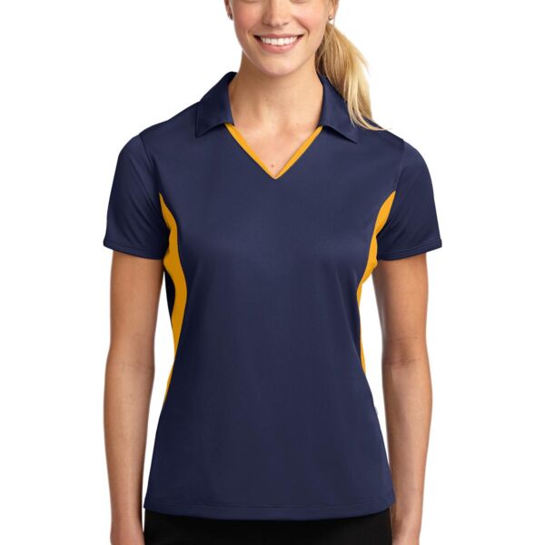 Women's Side Blocked Sport Wick  Polo Thumbnail